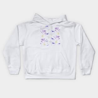 herbarium of bell flowers Kids Hoodie